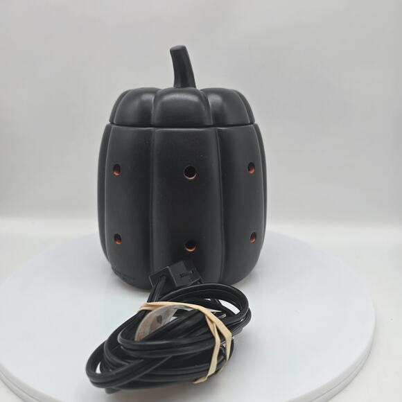 Scentsy Jack Wax Warmer Jack-O-Lantern Black Retired Halloween Full Size w/Box - Picture 3 of 9